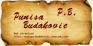 Puniša Budaković vizit kartica